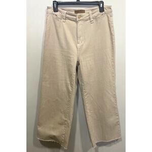 JUDY BLUE Jeans Women's 9/29 Ankle High Waist Raw Hem Khaki Stretchy